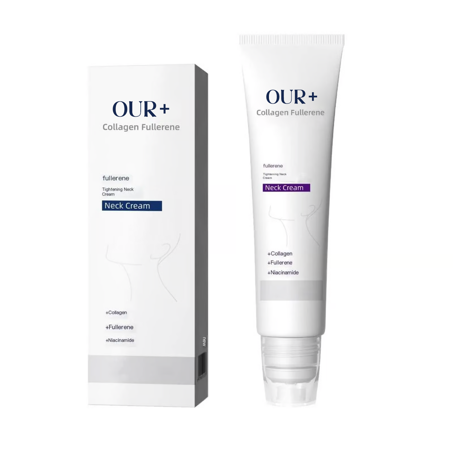Roller Massage Neck Cream 🧴 Collagen & Hyaluronic Acid | Firms Neck, Reduces Wrinkles & Double Chin
